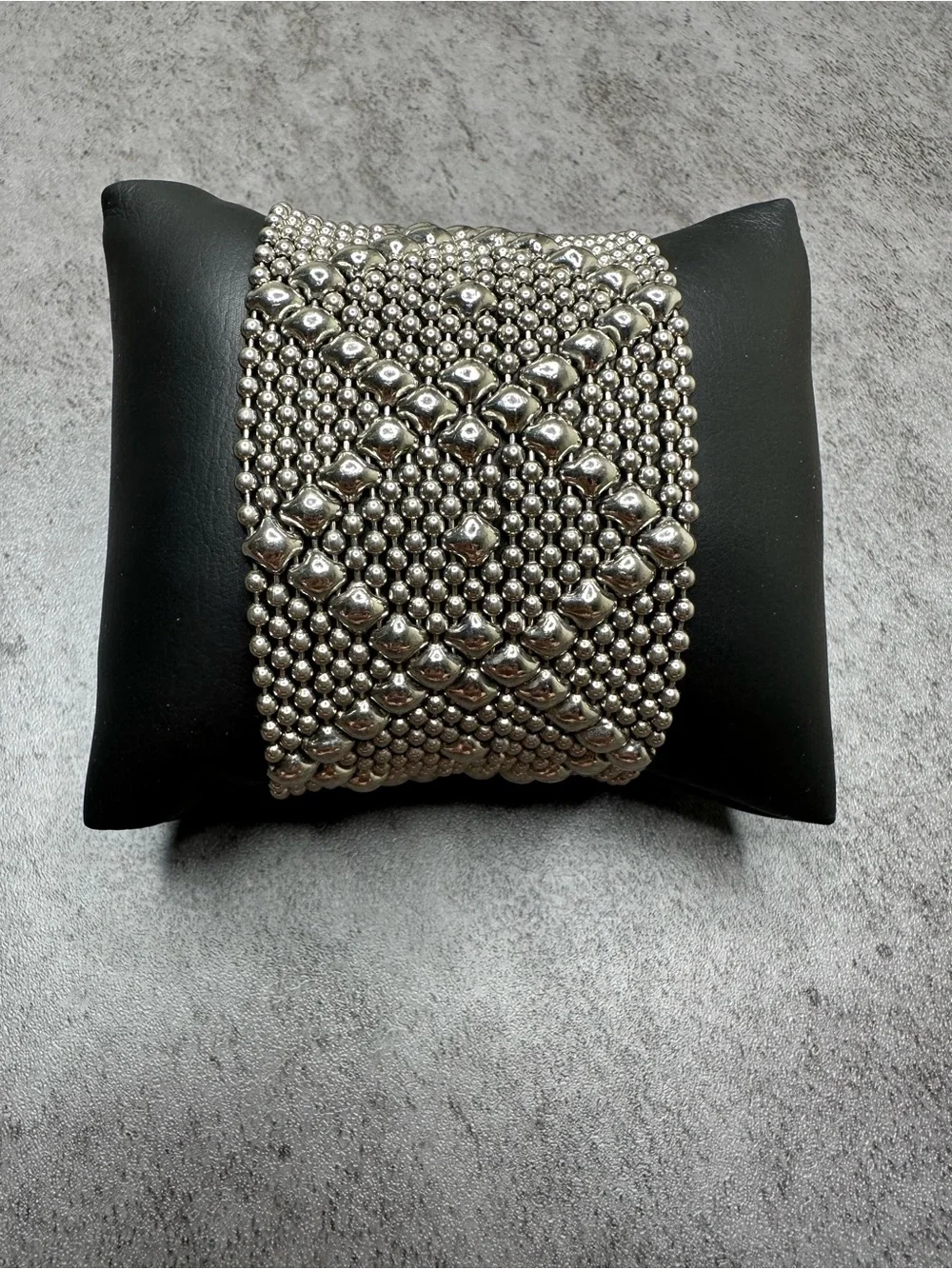 Sergio Gutierrez SG Liquid Metal Wide Mesh Cuff Bracelet